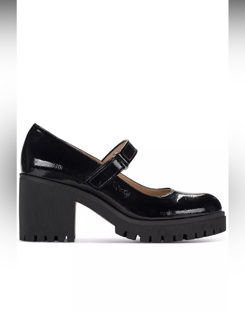 ❤️LAST CHANCE❤️ NWOT Padmaa Classic Mary Jane Platform Heels - Black Patent - Picture 5 of 8